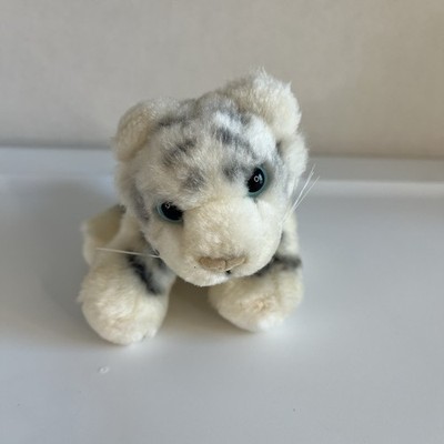 Vintage K&M Wild Republic 2006 White Tiger Plush Stuffed Animal 5  Blue Eye