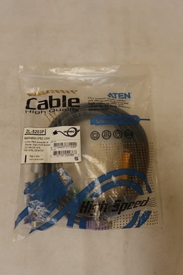 ATEN INTERNATIONAL Cable Set ATEN PS/2 2L-5203P 3M Length KVM Master View - NOS