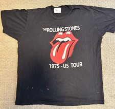 Vintage 2004 The Rolling Stones 1975 US Tour T-Shirt Adult XL Distressed