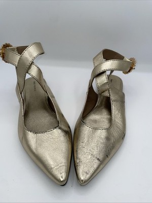 Free People Parisa Point Flat in Champagne Size 8.5