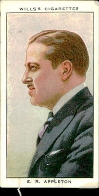 1930s Wills Radio Celebrities E R APPLETON Tobacco Cigarette Card