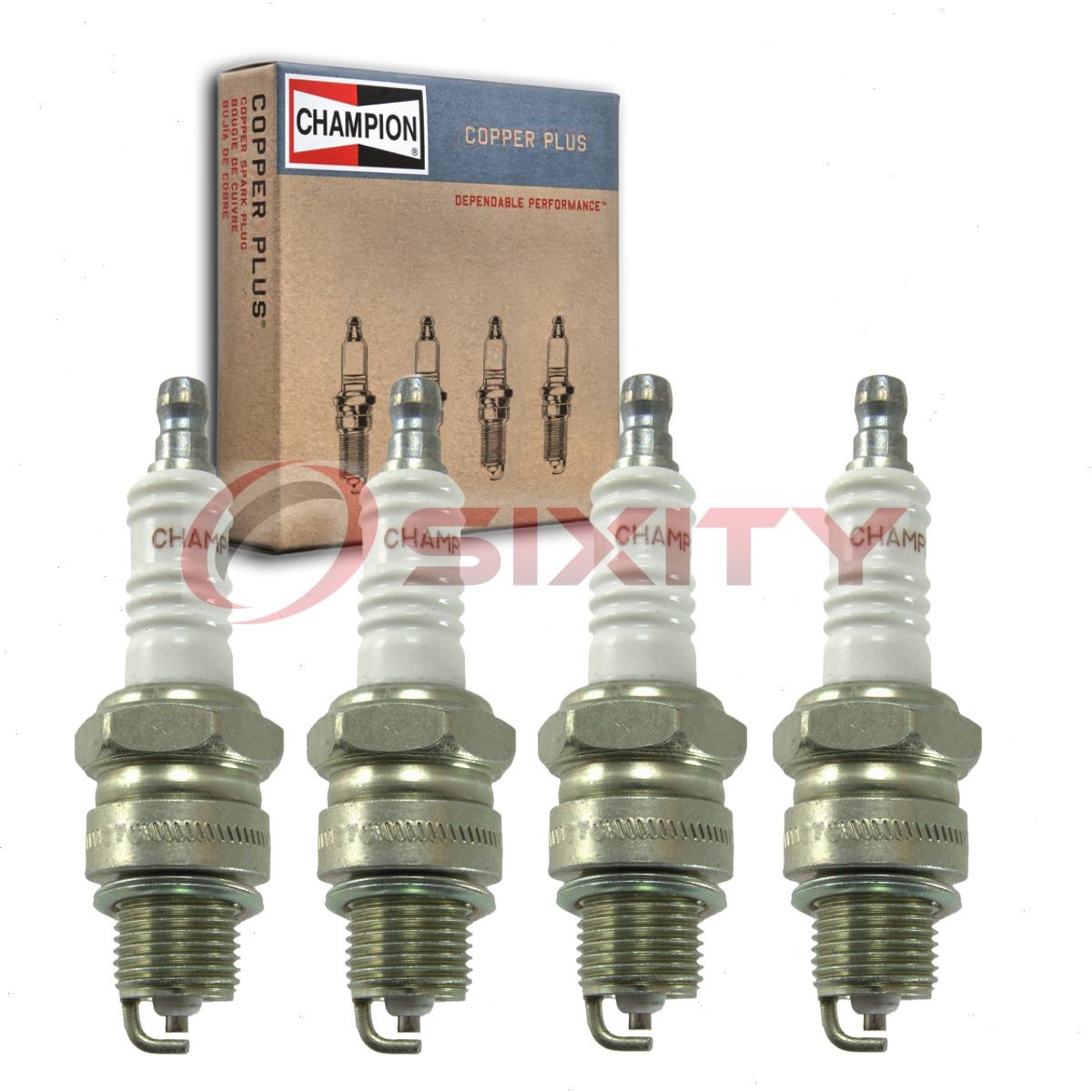 4 pc Champion Copper Plus Spark Plugs for 1964-1965 Porsche 356C 1.6L H4 ck