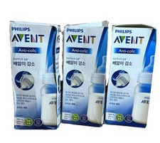 3 x PHILIPS AVENT Baby Feeding Bottle, Anti Colic Air Free Slow Flow, 260ml 1m+