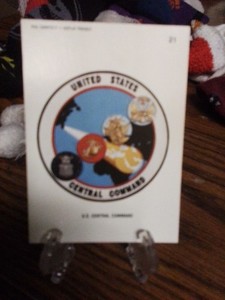 1991 Topps Desert Storm #21 U.S Central Command 🆓 Sticker And Good Luck 2 You.