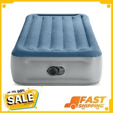 Intex 15" Twin Essential Rest Dura-Beam Airbed Mattress with Built-in Pump, NEW