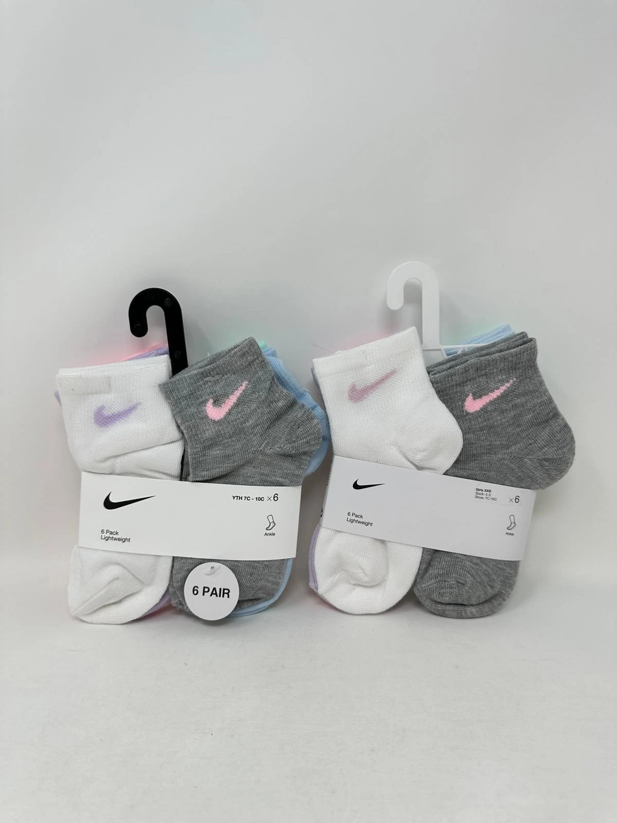 Nike Little Girls' Lightweight 12-Pairs Ankle Socks (4100) Size: 4-5, E2(B928T)
