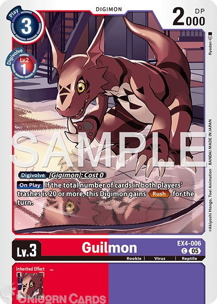EX4-006 Guilmon : Common Foil : AD01: Advanced Booster Digimon Generation
