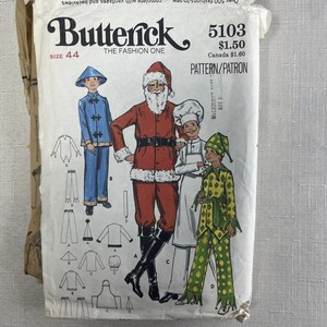Vintage 1970s Butterick Sewing Pattern 5103 Men’s Costume Size 44