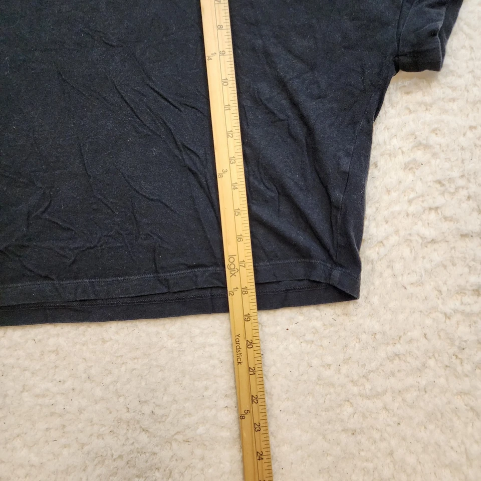 asos Cropped Oversized Tee T-shirt 10 Black 100% Cotton Short Cuffed Sleeves - Image 2 of 4