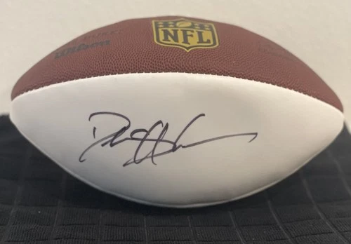 DEION SANDERS WHITE-PANEL  SIGNED NFL FOOTBALL HOF COLORADO COWBOYS FALCONS JSA