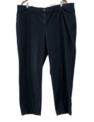 L L Bean Classic Fit Mid Rise Straight Leg Jeans Womens Sz 24 Reg Dark Blue Wash