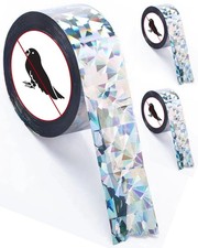2 502 Ft Bird Scare Tape Ribbon, Double Sided Holographic Flash Reflective Bi...