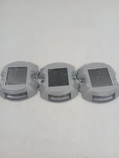 Volisun Solar Deck Lights Outdoor LED Driveway Path Dock Markers Lot of 3 Gray