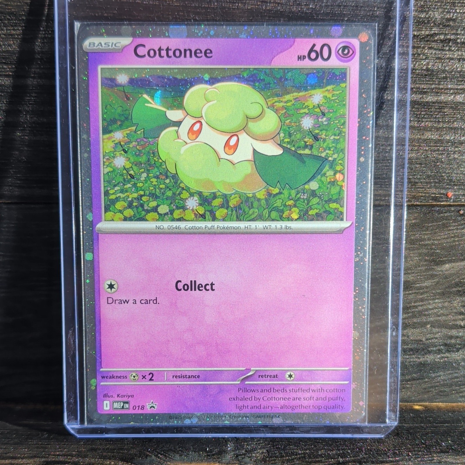 Cottonee 018 Cosmos Holo Promo HP 60 Basic - Pokemon TCG Me: Mega Evolution EN