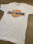 VTG Harley Davidson Shirt Small Logo White Hanes