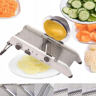 Edelstahl Mandoline Slicer Gemüseschneider Lebensmittel Obsthäcksler Werkzeug