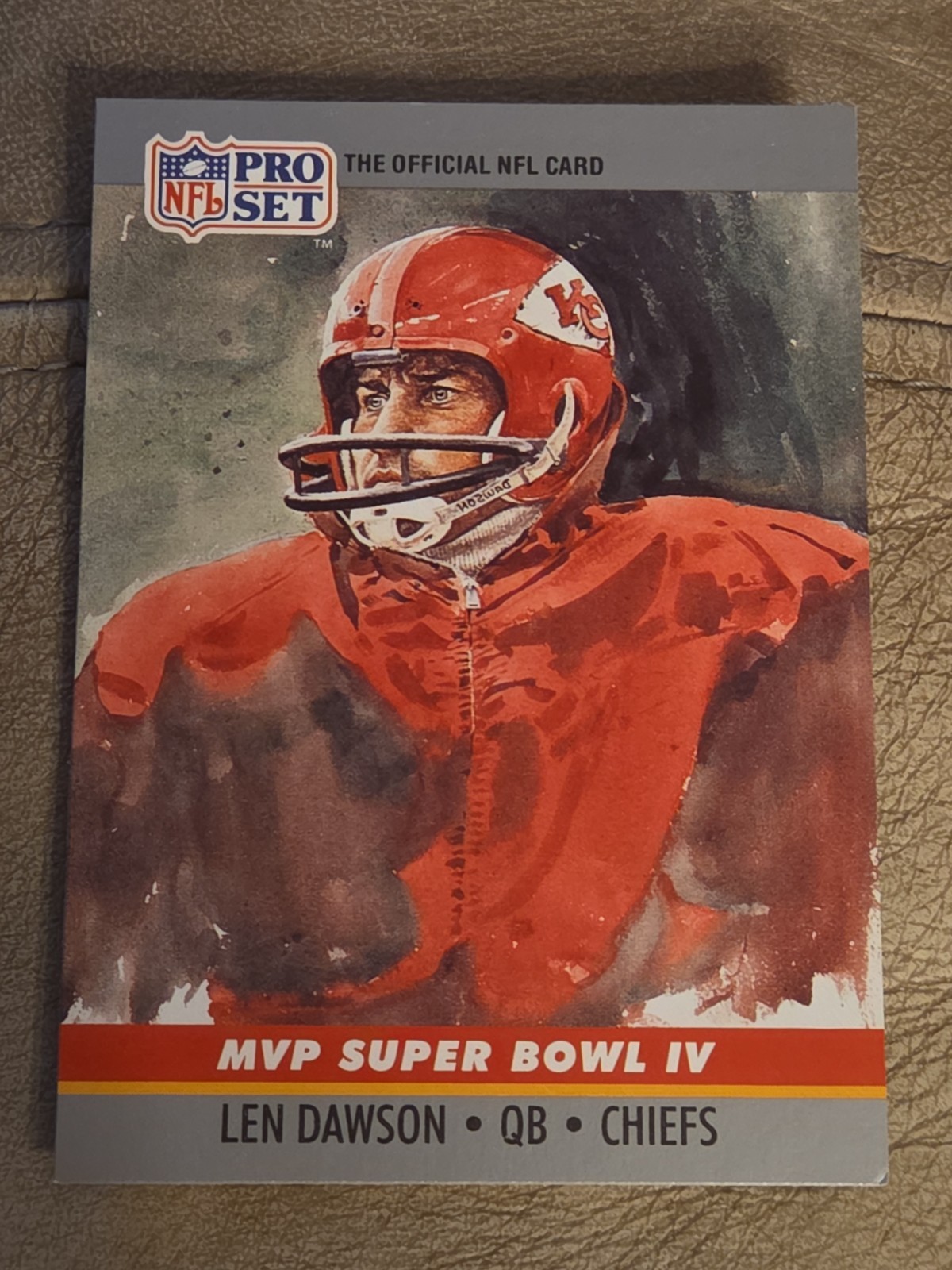 Len Dawson #4 Football Cards 1990 Pro Set Super Bowl MVP trading card — raw and PSA graded price guide