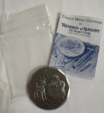 Wendell August Forge Vintage 1997 Aluminum Christmas Ornament Santa Rudolph