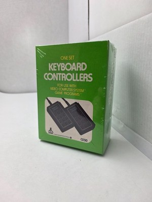 NEAR MINT NEW RARE SEALED PAIR OFFICIAL ATARI 2600 CX50 KEYBOARD CONTROLLERS #D3