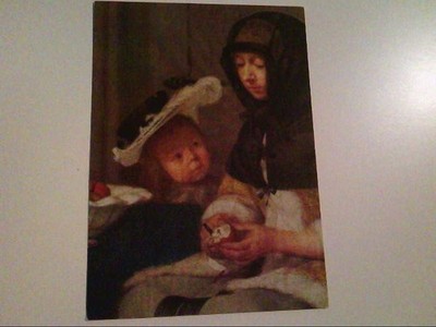 Die Apfelschälerin. Gerard De Borch. Künstlerkarte. Wien. Kunsthistorisches Muse