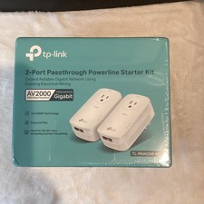 TP-Link TL-PA9020P KIT V4 Gigabit Passthrough Powerline Adapter Starter Kit NEW