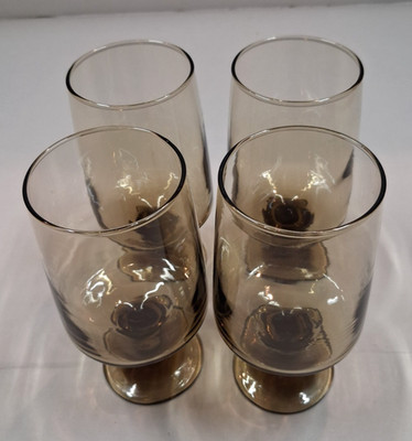 Libby Tawny Accent Smoke Brown Wine/Juice Glasses Set of 4