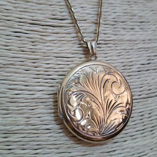 Vintage 925 Sterling Silver Necklace, Gold Plated Retro Locket, Excalibur 1972 - Picture 8 of 8