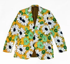 Vintage 44 R Mens Stuff Lilly Pulitzer Sandwich Isles Style Blazer Jacket 1970 L