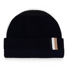 Image of Hugo Boss Landro Wool Blend Beanie 50539817 Black