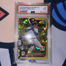 2022 Bowman Chrome Sapphire SP Gold /50 SPENCER TORKELSON PSA 9 Image Variation
