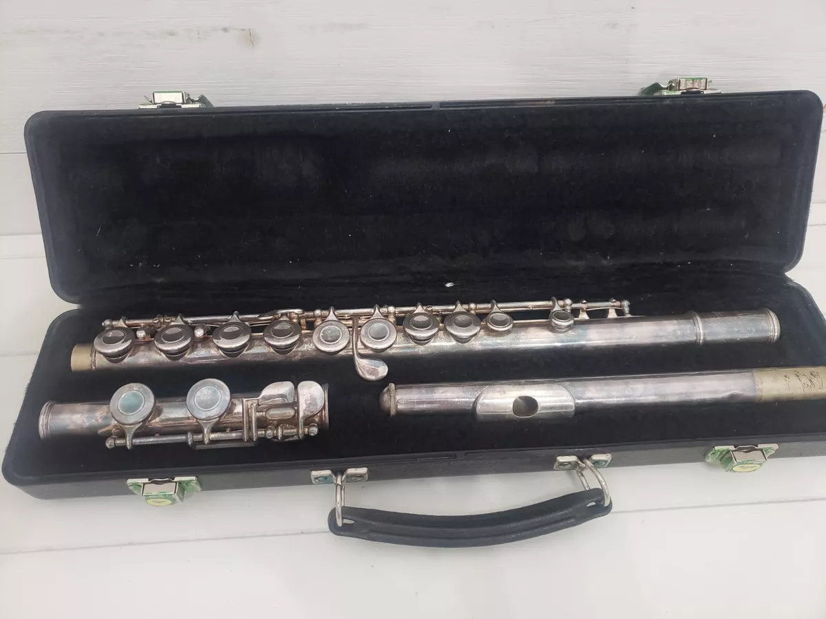 BUNDY II 2 Selmer Company USA Flute W/Hard Case Musical Instrument 725196 90s