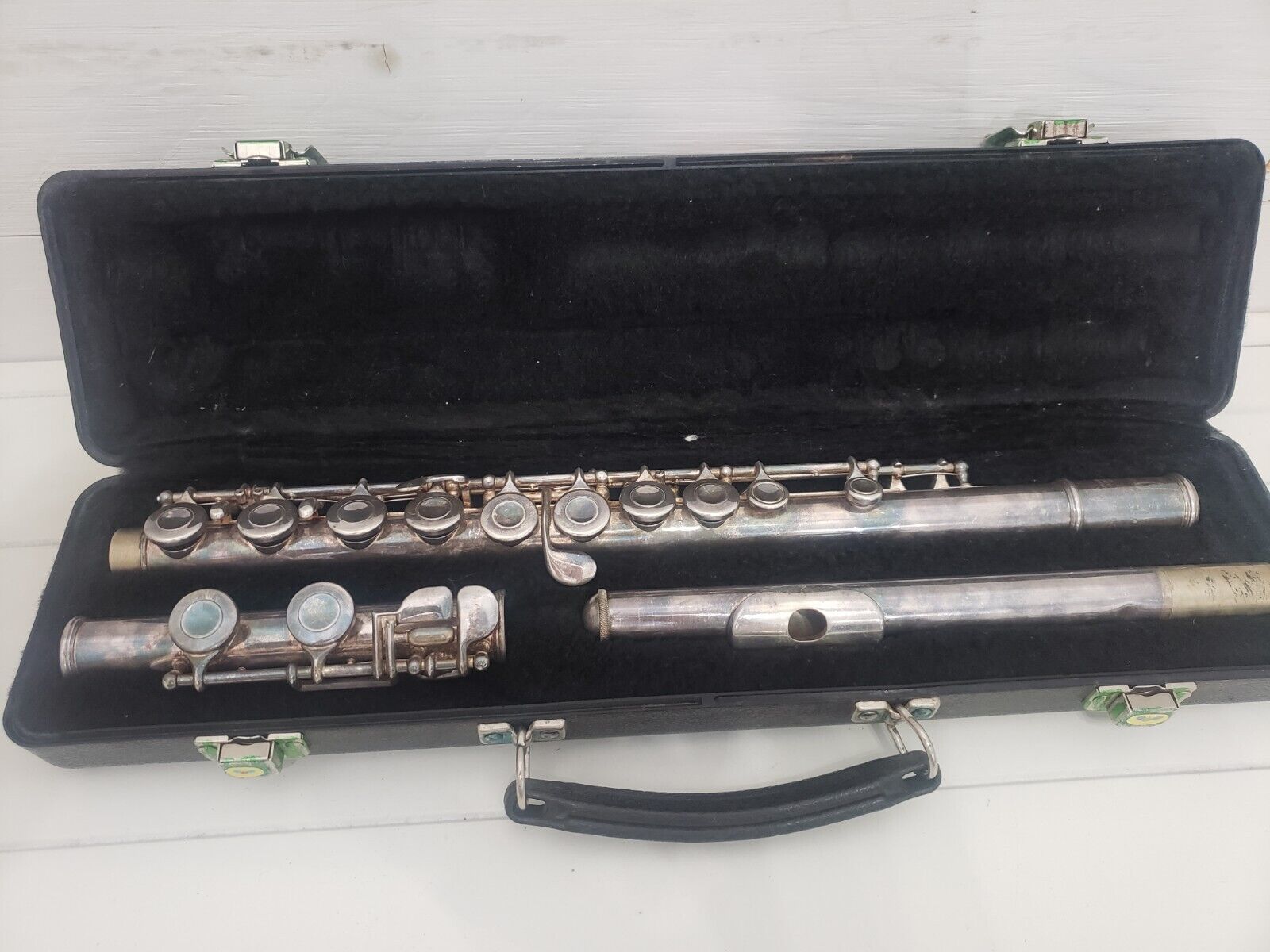 BUNDY II 2 Selmer Company USA Flute W/Hard Case Musical Instrument 725196 90s