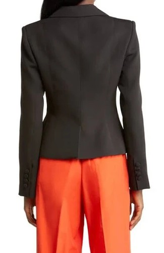 NEW Aknvas Naomi Bustier Crop Jacket in Black size 10 #T2601 - Picture 4 of 11