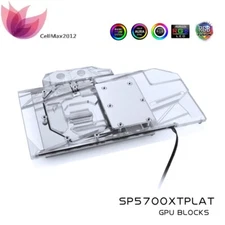 Full Coverage GPU Water Block For Sapphire RX 5700 XT Nitro+ with RGB / aRGB LED