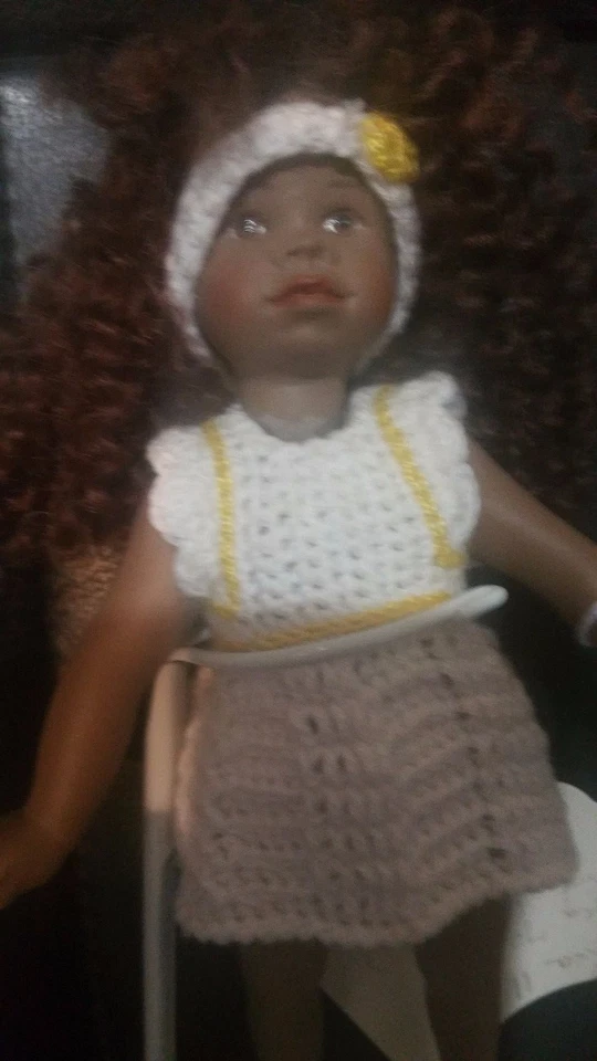 Muñeca bebé Luna de 7 pulgadas de alto Lea de Bascu porcelana Foto 4 de 4