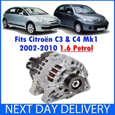 ALTERNATOR CITROEN C3 C4 MK1 1.6 16v 2002-2010 PETROL Pluriel, FC, HB, LA, MKI