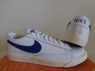 MENS NIKE BLAZER LOW LEATHER WHITE-ASTRONOMY BLUE-SAIL SZ  display picture 1