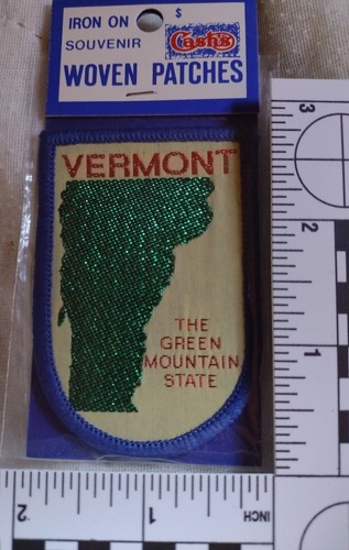 Vtg NOSVermont The Green Mountain State embroidered iron on Patch NIP - Picture 3 of 4