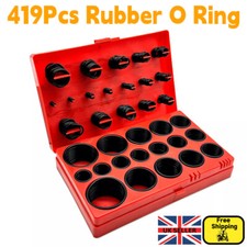 419Pcs O Ring Set Assorted O-Ring Washer Kit Pack Rubber Seal Plumbing Tap Gas