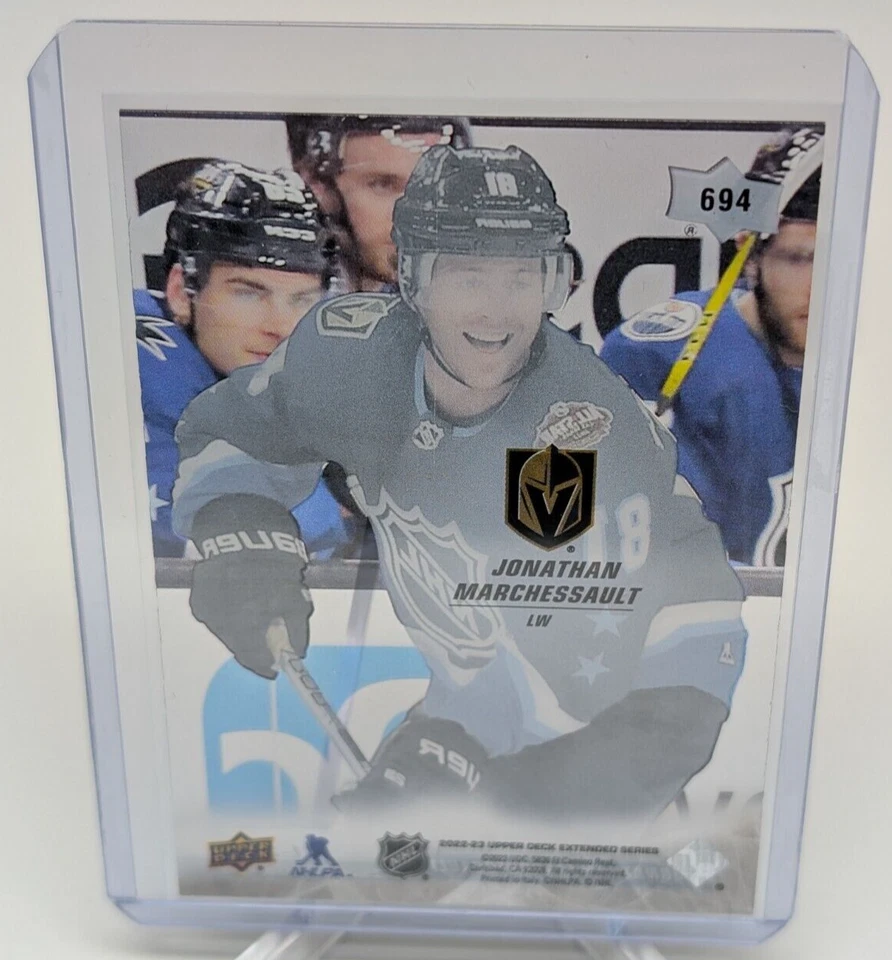2022-23 Upper Deck All-Star Team Clear Cut Jonathan Marchessault #694 - Image 2 of 2