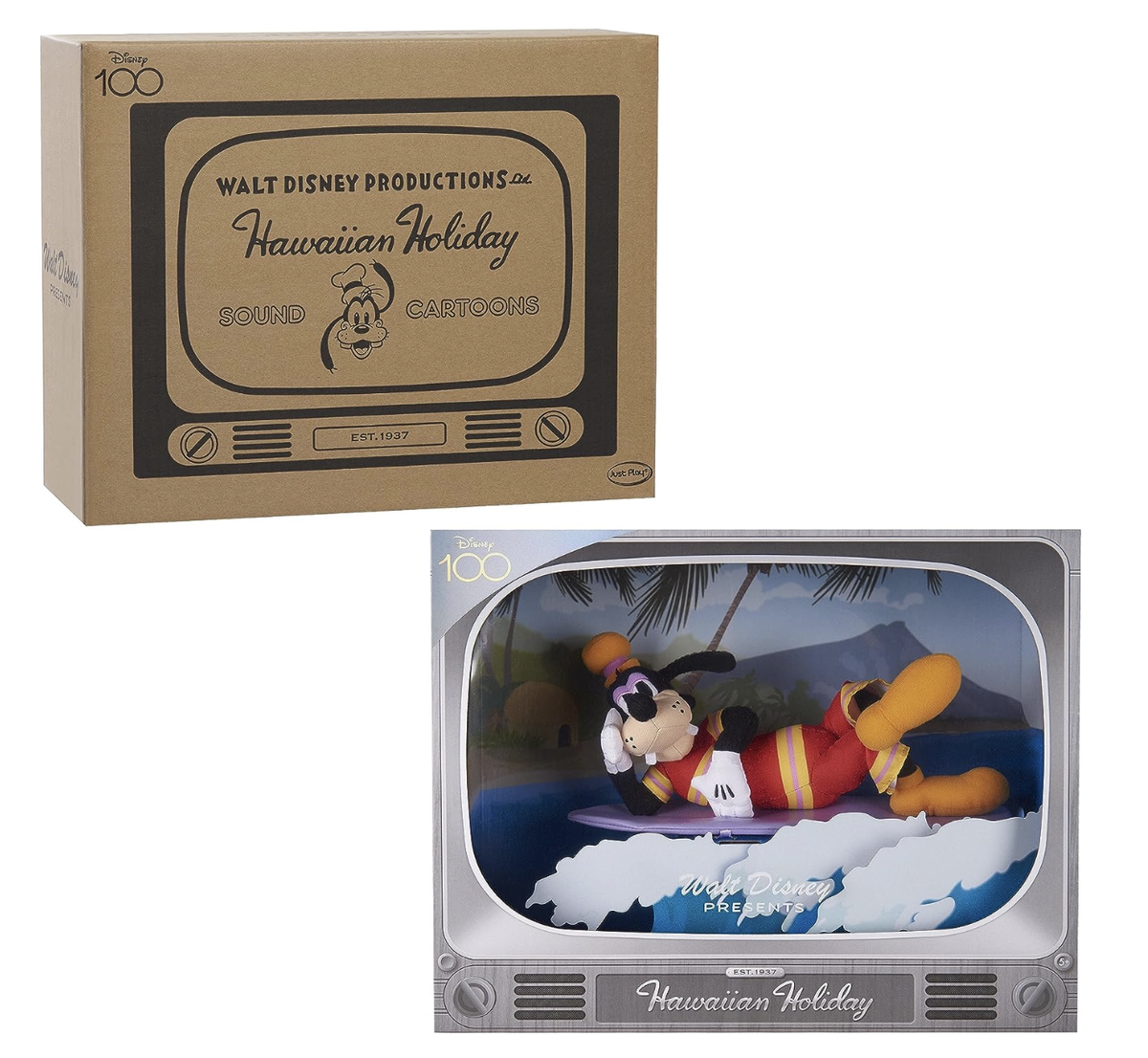 Disney100 Years Walt Disney “Hawaiian Holiday” Goofy Plush New
