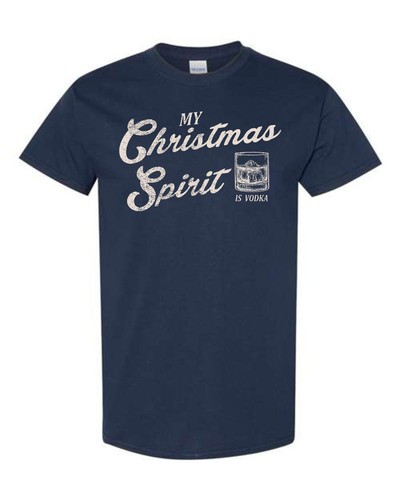 Camiseta My Christmas Spirit is Vodka Merry Holiday Unsex 099 - Imagen 41 de 49