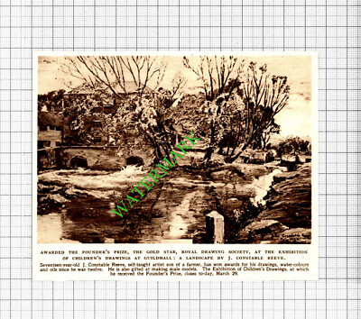 John Constable Reeve Künstler Gründerpreis Royal Drawing Society - 1947 Schnitt