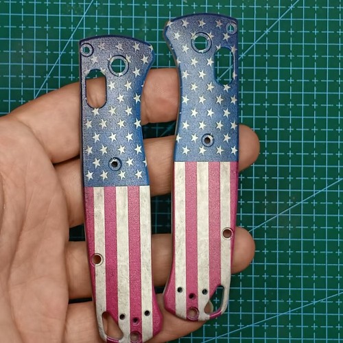 Custom Made USA Flag War Edition TC4 Grip Handle Scales for Benchmade Bugout 535 - Bild 15 von 19