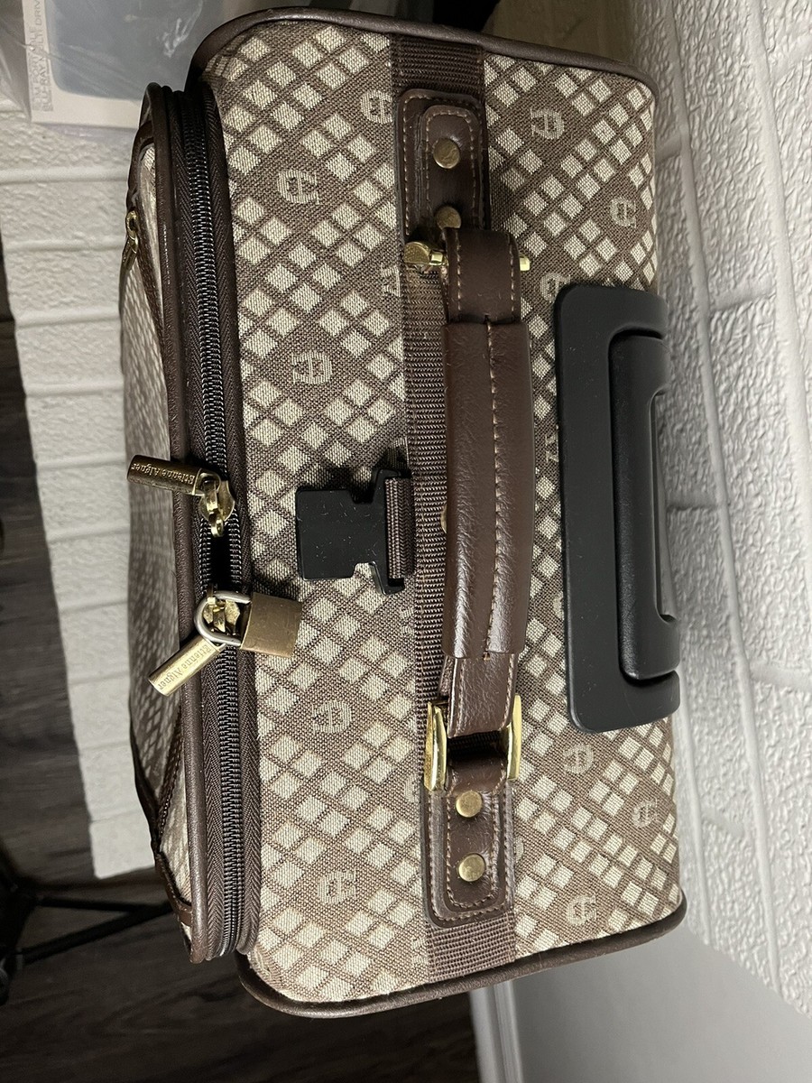 Vintage Etienne Aigner Brown/Gray Canvas Monogram 1 Piece Vintage Etienne Aigner Brown/Gray Canvas Monogram 1 Piece