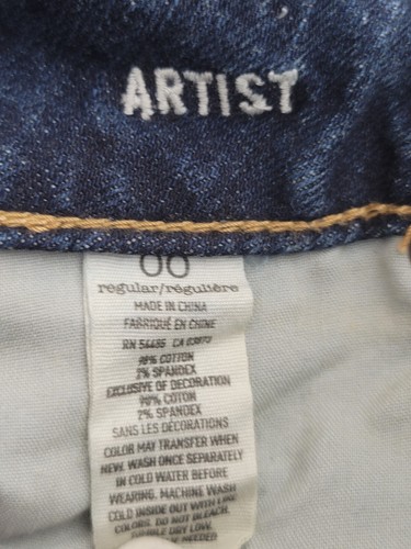 American Eagle Outfitters Artist Jeans Stretch Womens Size 00 Regular - Picture 5 of 7