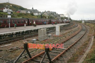 FOTO MALLAIG BAHNHOF DER JAKOBITENZUG GEZOGEN VON LMS STANIER KLASSE 5