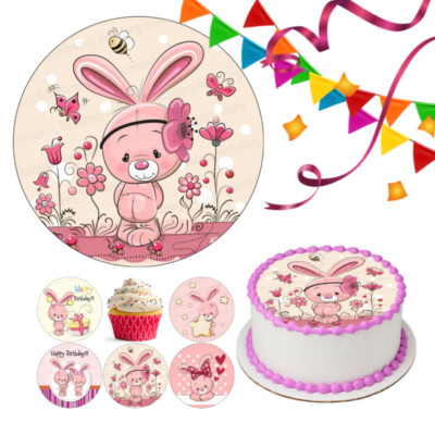 Hase Ostern Tortenaufleger Party Deko essbar Geburtstag Geschenk Feier