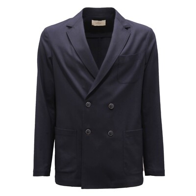 8586AH giacca doppio petto ALTEA BIAGIO blue wool blend jacket men