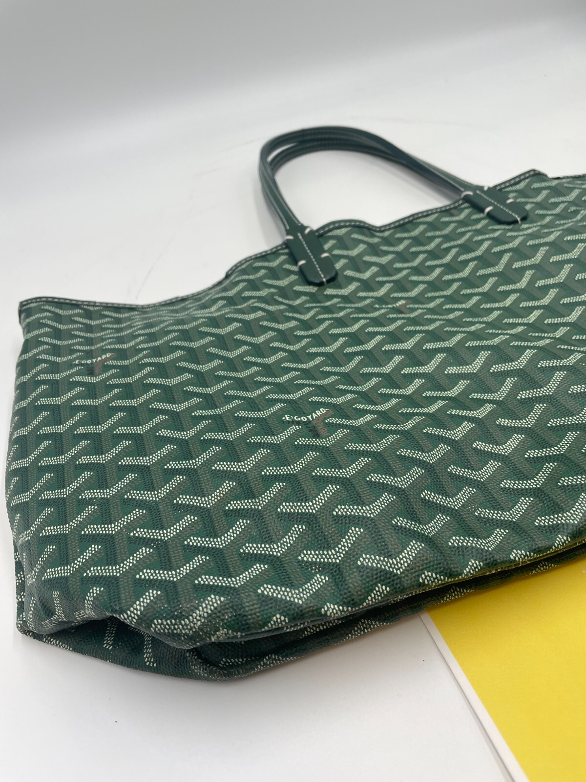 GOYARD Tote Bag Pouch SAINT LOUIS GM Green Woman Shopping Purse